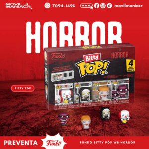 4-Pack Bitty Pop Horror(Pennywise '89, The Nun, Annabelle y The Crooked Man) - (Preventa) ¡Reserva Ahora!
