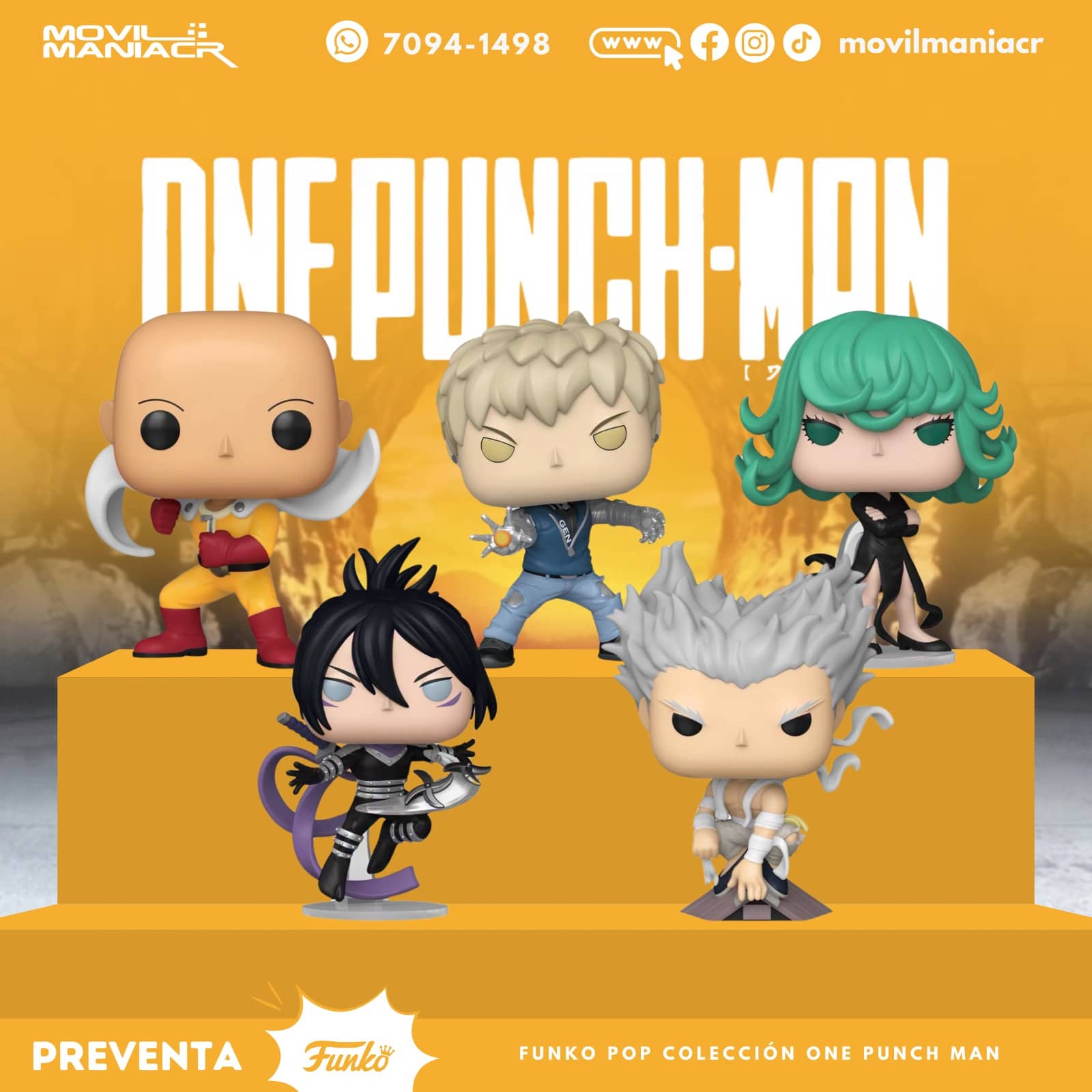 Colección 5 Funko Pop One Punch Man - (Preventa) ¡Reserva Ahora! 1 Colección 5 Funko Pop One Punch Man - (Preventa) ¡Reserva Ahora!