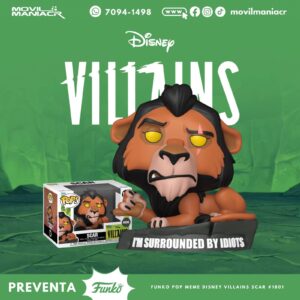 Funko Pop Disney Villains Meme Scar(I'm Surrounded by Idiots) #1801 - (Preventa) ¡Reserva Ahora!