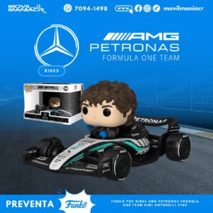 Funko Pop Formula 1 AMG Petronas Kimi Antonelli Rides #160 - (Preventa) ¡Reserva Ahora!