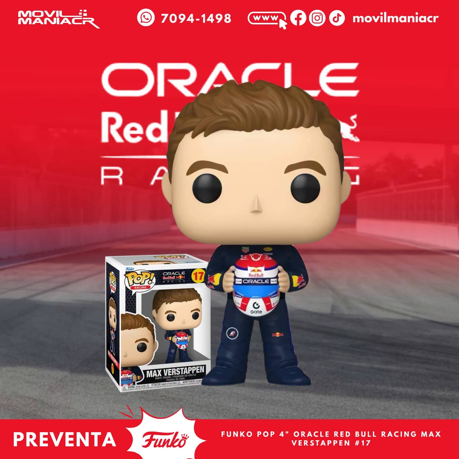 Funko Pop Formula 1 Oracle Red Bull Max Verstappen #17 - (Preventa) ¡Reserva Ahora! 1 Funko Pop Formula 1 Oracle Red Bull Max Verstappen #17 - (Preventa) ¡Reserva Ahora!