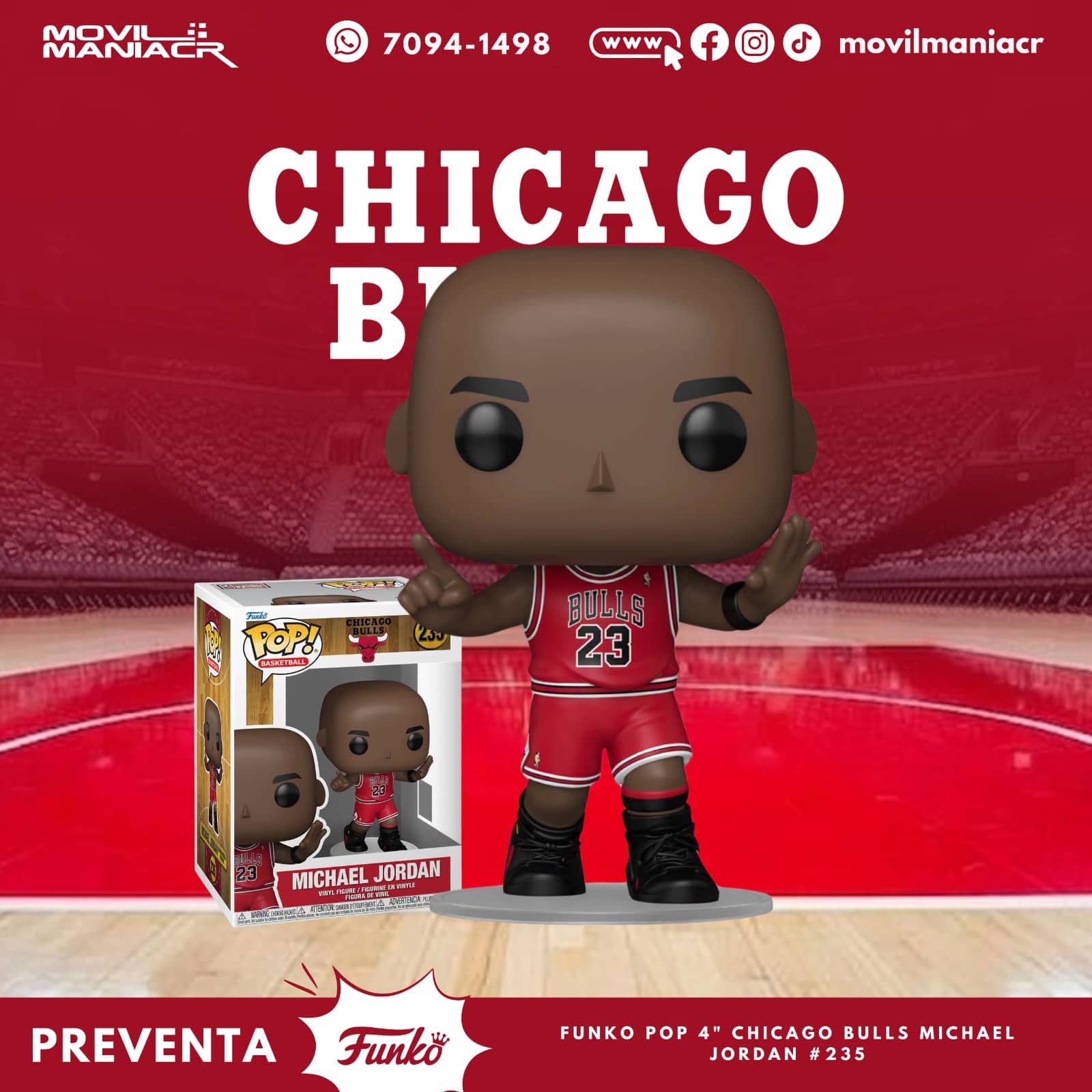 Funko Pop NBA Chicago Bulls Michael Jordan #235 - (Preventa) ¡Reserva Ahora! 1 Funko Pop NBA Chicago Bulls Michael Jordan #235 - (Preventa) ¡Reserva Ahora!