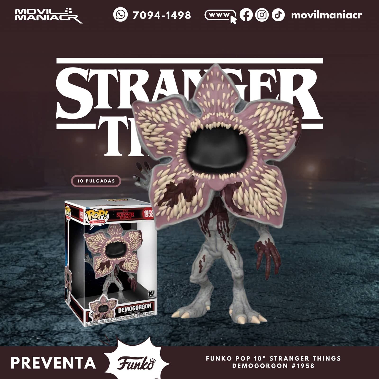 Funko Pop Stranger Things Demogorgon 10Pulgadas #1958 - (Preventa) ¡Reserva Ahora! 1 Funko Pop Stranger Things Demogorgon 10Pulgadas #1958 - (Preventa) ¡Reserva Ahora!